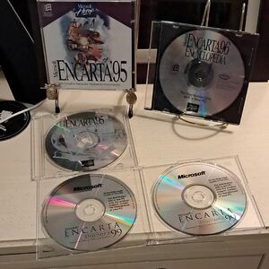 Microsoft Encarta CD Collection - Silver and Black